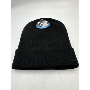 Pugs Black Ribbed Knit Cuffed Beanie Hat One Size New With Tags
